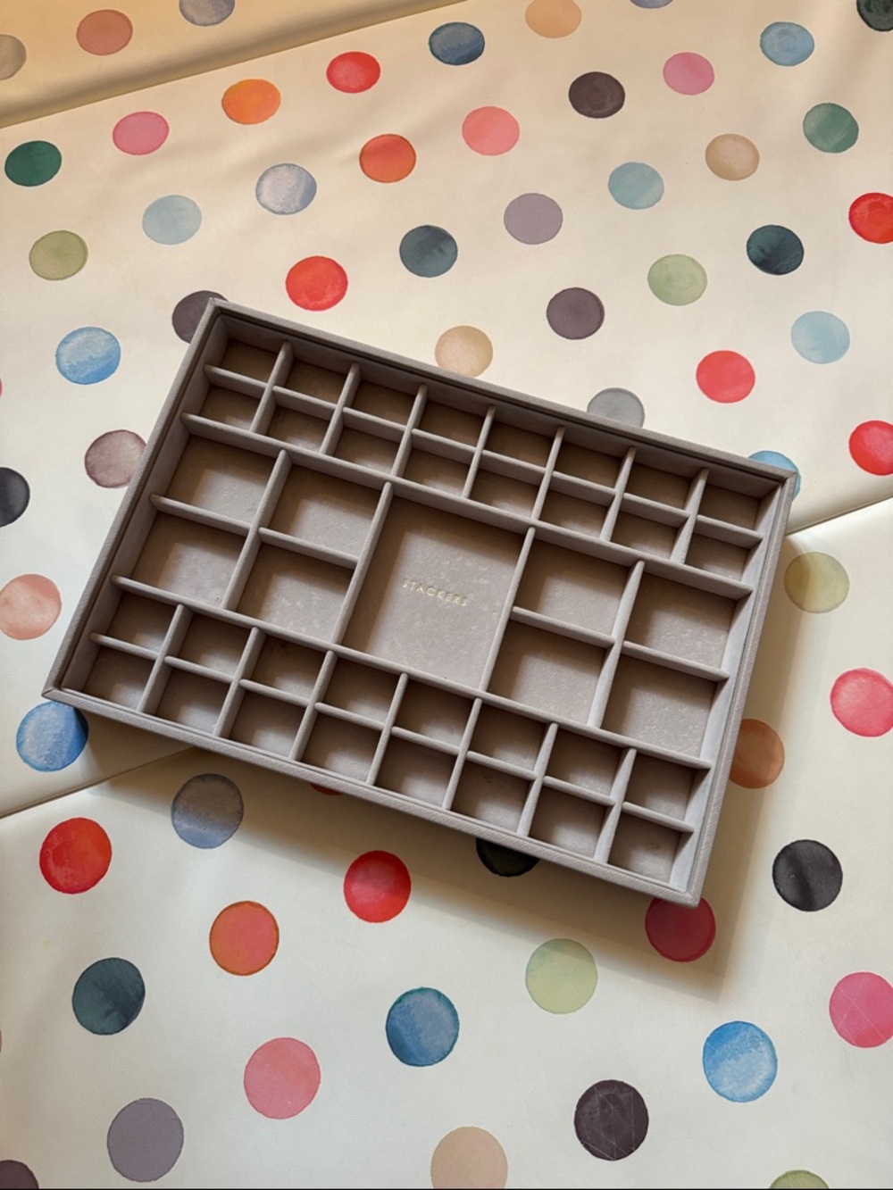 Stackers Taupe 41 Section Tray Jewelry and Accessory Organizer